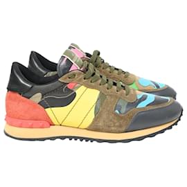 Valentino Garavani-Valentino Garavani Rockrunner Sneakers in Multicolor Leather and Suede-Multiple colors