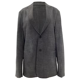 Theory- Theory Single-Breasted Blazer in Grey Polyamide-Grey