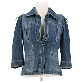 Chanel-CHANEL Jackets T.FR 36 Cotton-Blue