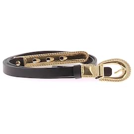 Autre Marque-NON SIGNE / UNSIGNED Belts T.cm 85 Leather-Black