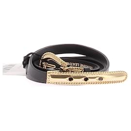 Autre Marque-NON SIGNE / UNSIGNED Belts T.cm 85 Leather-Black