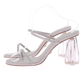 Autre Marque-NON SIGNE / UNSIGNED Sandals T.EU 39 Leather-Silvery
