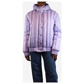 Carven Purple puffer coat - size UK 6 Purple