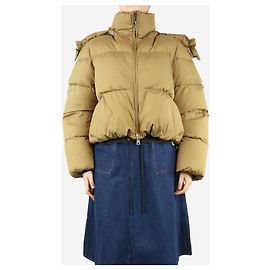 Sportmax Khaki Pufferjacke - Größe UK 4 Grün