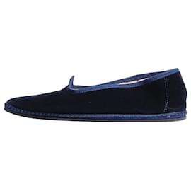 Autre Marque-Dark blue velvet ballet flats - size EU 37-Blue