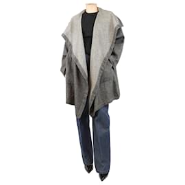 Autre Marque-Grey cashmere oversized coat - One size-Grey