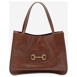 Gucci Braune Horsebit 1955 Ledertasche Braun