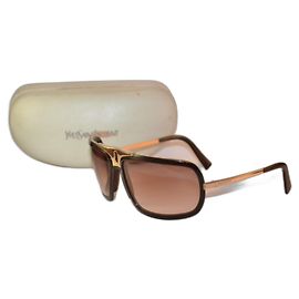Occhiali da sole oversize Yves Saint Laurent YSL 2200/S Marrone Oro Marrone D'oro