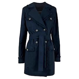 Chanel-CC Buttons Black Belted Trench Coat-Multiple colors