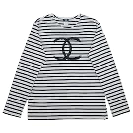 Chanel Top Nero Bianco