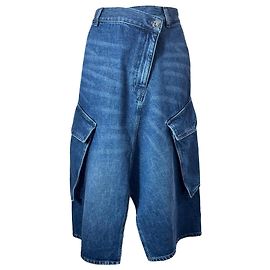 Saia cargo midi assimétrica JW Anderson em denim azul Azul