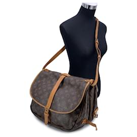 Louis Vuitton-Vintage Monogram Canvas Saumur 35 Crossbody Bag-Brown