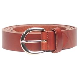 Autre Marque-Brown leather belt-Brown