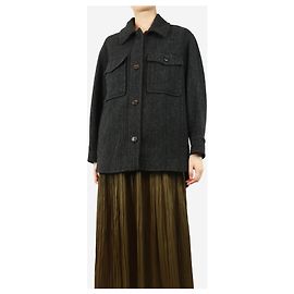 Isabel Marant Etoile Grau Garvey Herringbone Shacket - Größe UK 10 Grau