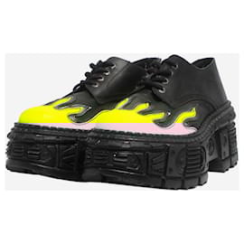 Autre Marque-Black M-WALL211-S2 flame platform shoes - size EU 42-Black