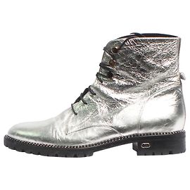 Christian Dior Botas de combate Silver Rebelle - talla EU 38 Plata
