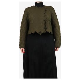 Ulla Johnson Giacca trapuntata cropped Zofia verde khaki - taglia L Verde