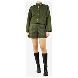 Alexander Mcqueen-Khaki shorts - size UK 10-Green