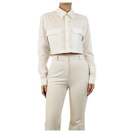 Rick Owens Weiße Cropped-Bluse - Größe UK 8 Weiß