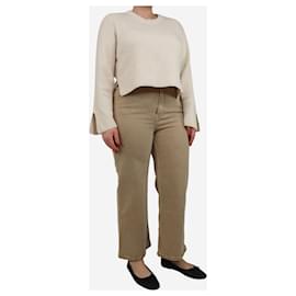 SéZane-Neutral wide leg jeans - size UK 12-Brown