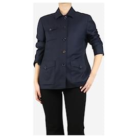 Autre Marque-Navy blue wool jacket - size UK 16-Blue