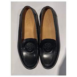 Hermès-Hermes Elegant shoes, size 38-Dark blue