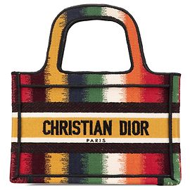 Dior Mini D Stripes Tote Giallo Giallo