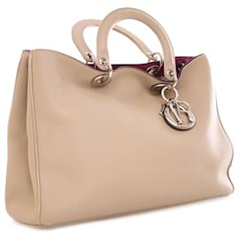 Dior-Dior Brown Large Diorissimo Satchel-Brown,Beige