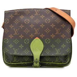 Louis Vuitton-Louis Vuitton Brown Monogram Cartouchiere GM-Brown