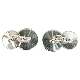 Hermès-Hermès Red Enamel Clou de Selle Cufflinks-Red,Other