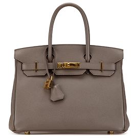 Hermès Sac Birkin Retourne 30 en Epsom Marron Marron Taupe