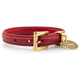 Prada rotes Saffiano-Lederarmband Rot
