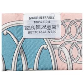 Hermès-Hermès Pink Lift Profile Silk Twilly Scarf-Pink
