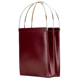 Cartier-Cartier Red Leather Trinity Handbag-Red,Dark red