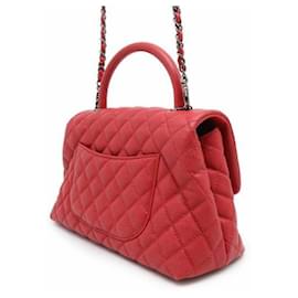 Chanel-Chanel Red Small Caviar Coco Top Handle Bag-Red