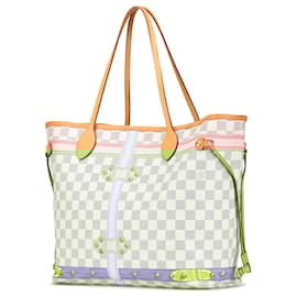 Louis Vuitton-Louis Vuitton White Damier Azur Summer Trunks Neverfull MM-White