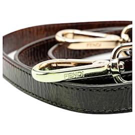 Fendi-Fendi Brown Leather Shoulder Strap-Brown