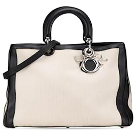 Dior-Dior Brown Large Canvas Diorissimo Satchel-Brown,Black,Beige