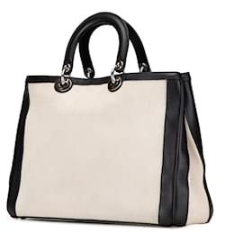 Dior-Dior Brown Large Canvas Diorissimo Satchel-Brown,Black,Beige