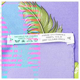 Hermès-Hermès Blue Brazil Silk Scarf-Blue,Light blue