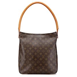 Louis Vuitton-Louis Vuitton Brown Monogram Looping GM-Brown