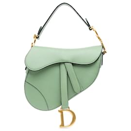 Dior-Dior Green Mini Leather Saddle-Green,Light green
