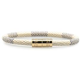 Louis Vuitton-Louis Vuitton White Damier Azur Keep it Bracelet-White