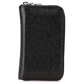 Louis Vuitton-Louis Vuitton Black Taiga Zippy Coin Purse-Black