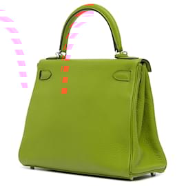 Hermès-Hermès Orange Togo Kelly II Retourne 28-Orange