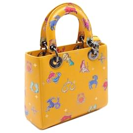 Dior-Dior Yellow Small Calfskin Pixel Zodiac Lady Dior-Yellow