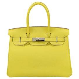 Hermès-Hermès Yellow Clemence Birkin Retourne 30-Yellow