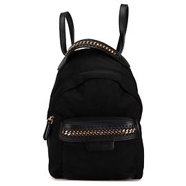 Stella Mc Cartney Schwarzer Mini Falabella Go Rucksack von Stella McCartney Schwarz