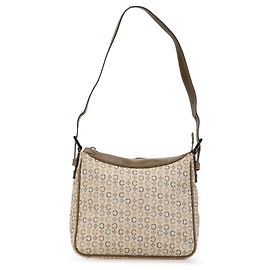 Céline Bolsa de ombro em lona Macadam da Celine Brown C Marrom Bege
