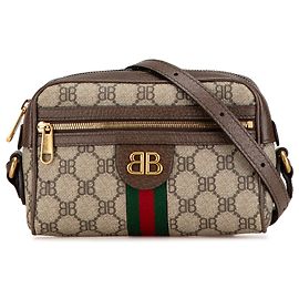 Borsa a tracolla Mini BB Supreme Ophidia di Balenciaga Brown The Hacker Project Marrone Beige